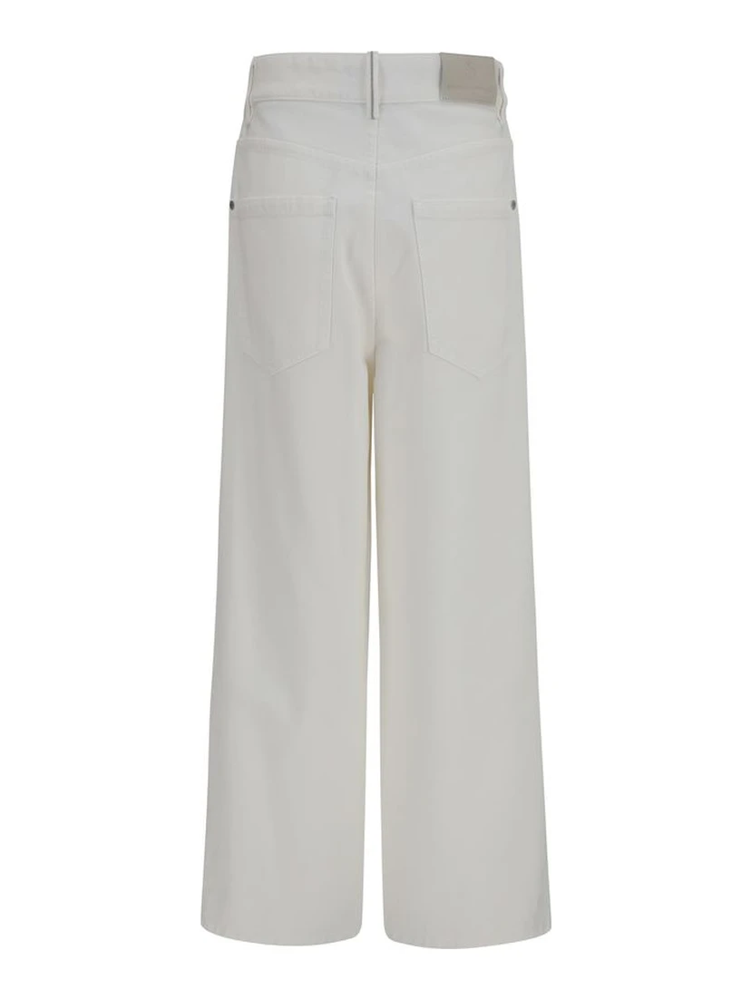 Beige Cotton Jeans Denim