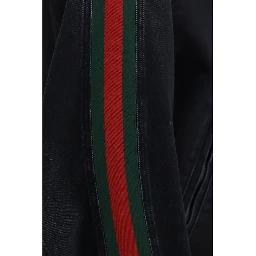 Black Cotton Biker Jacket