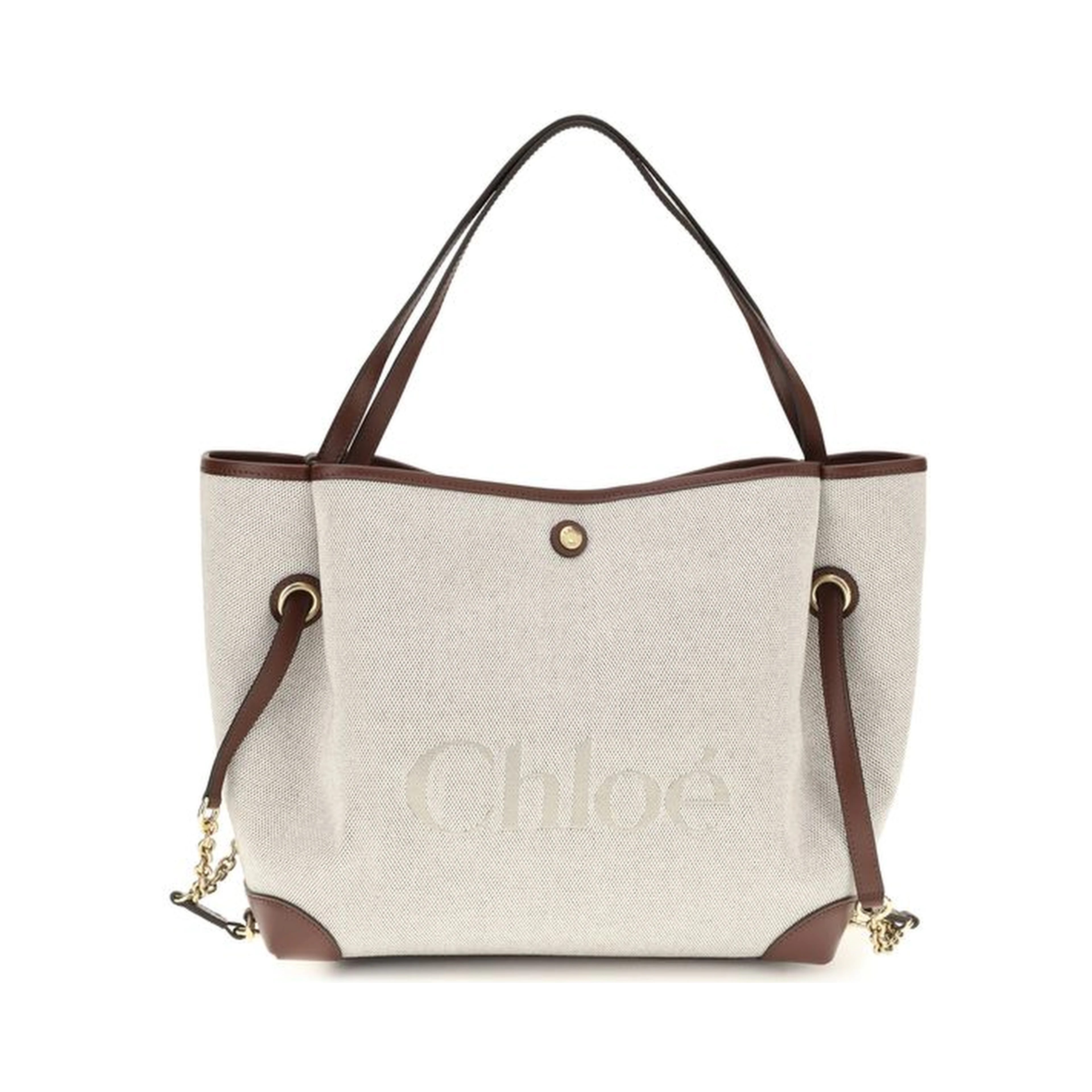 Beige Cotton Shoulder Bag