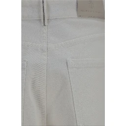 Beige Cotton Jeans Denim