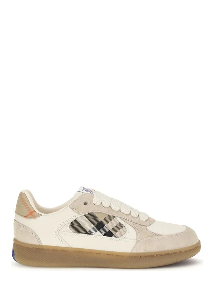 Beige Calf Leather Bos Taurus Sneakers
