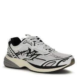 White Calf Leather Bos Taurus Athletic Sneakers