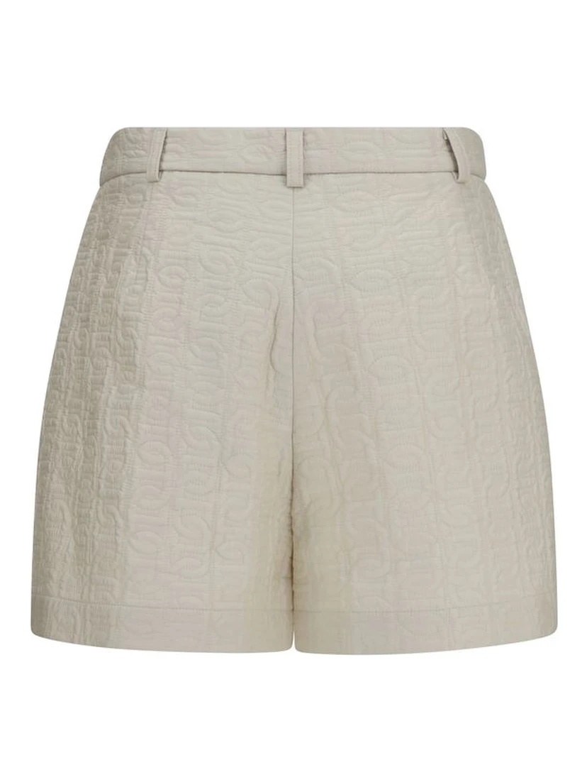 Beige Polyamide Bermuda Shorts
