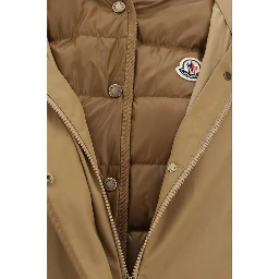 Beige Polyamide Shell Jacket