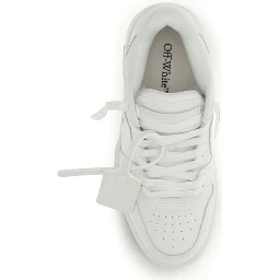 White Calf Leather Bos Taurus Low Top Sneakers