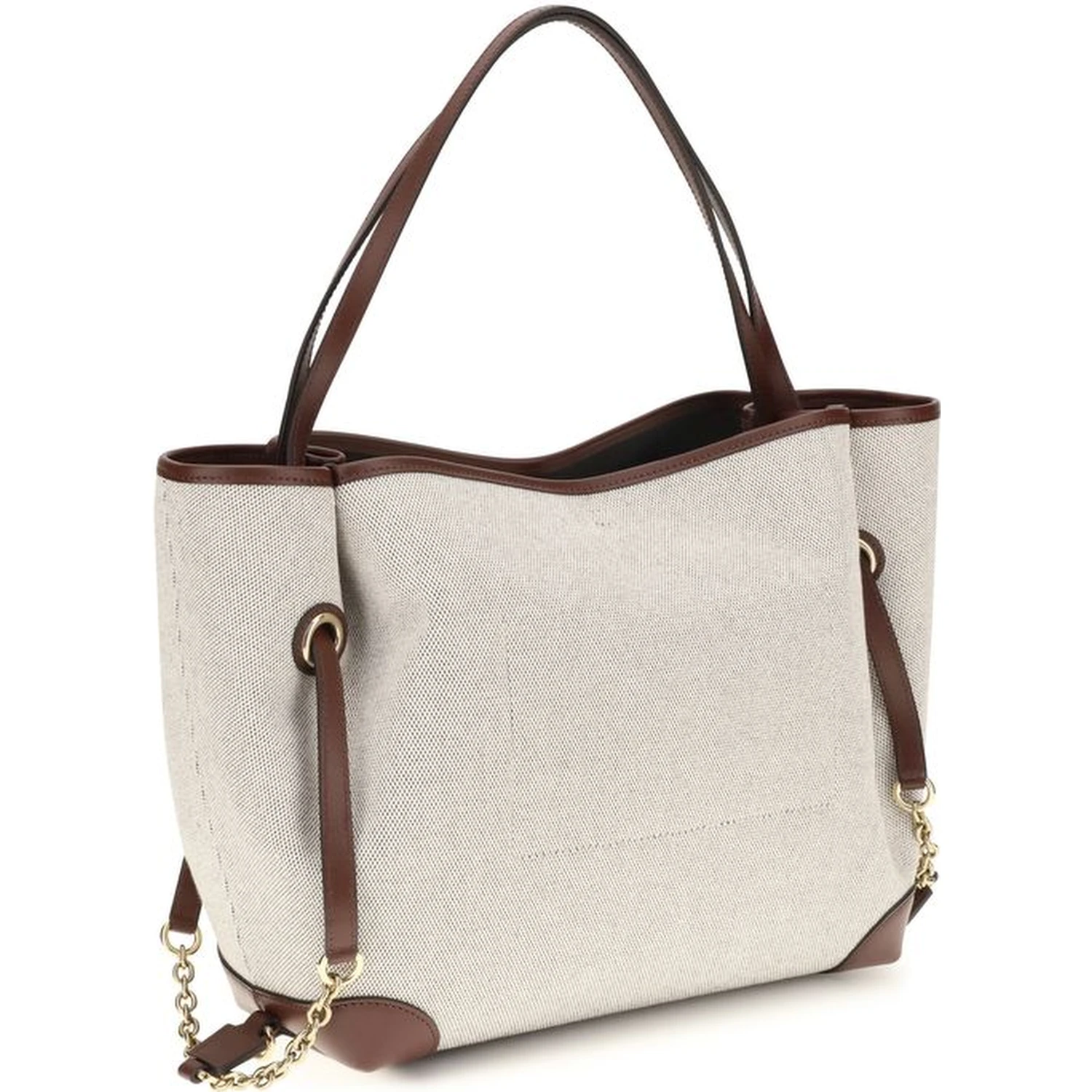 Beige Cotton Shoulder Bag