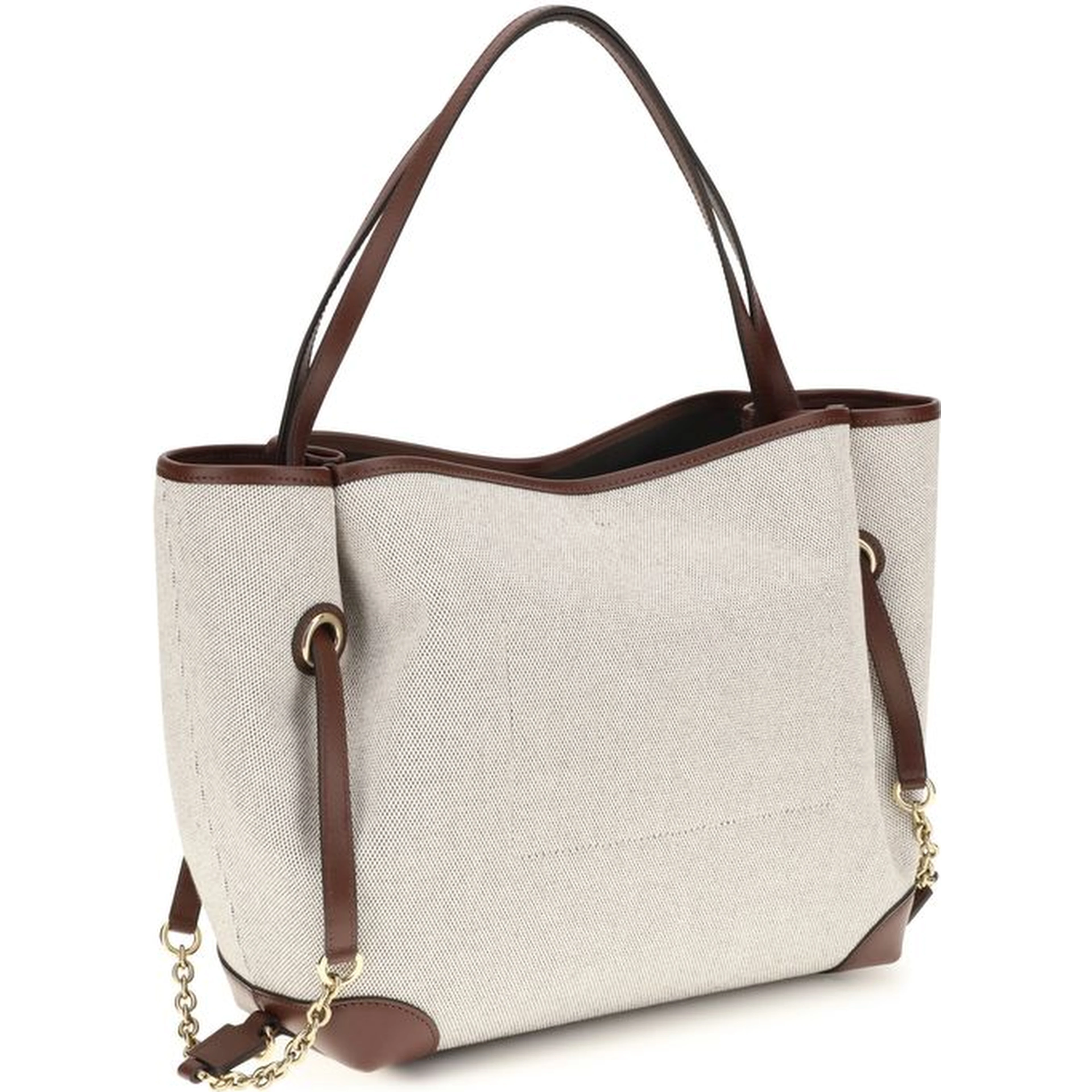 Beige Cotton Shoulder Bag