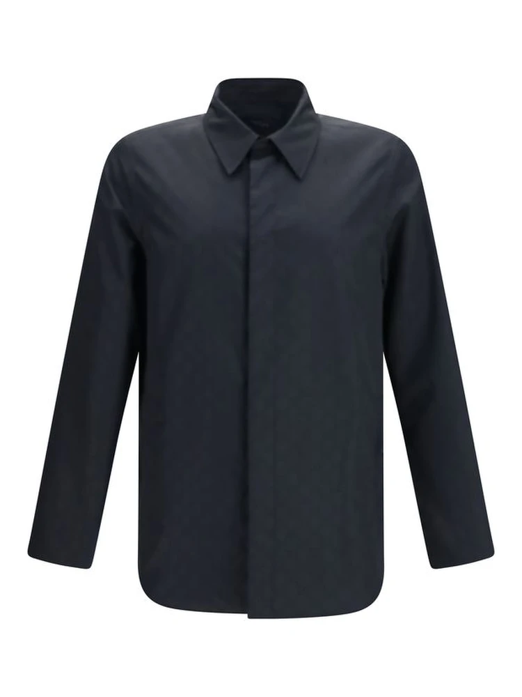 Black Polyamide Full-Length Jacket