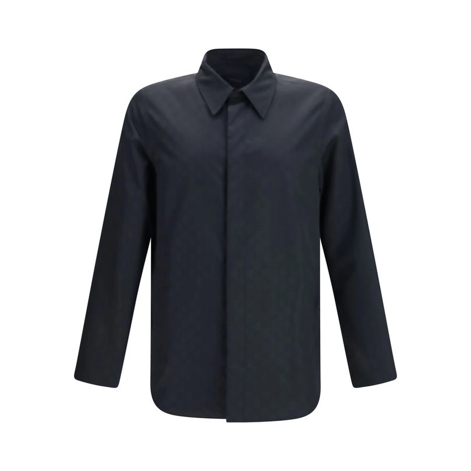 Black Polyamide Full-Length Jacket