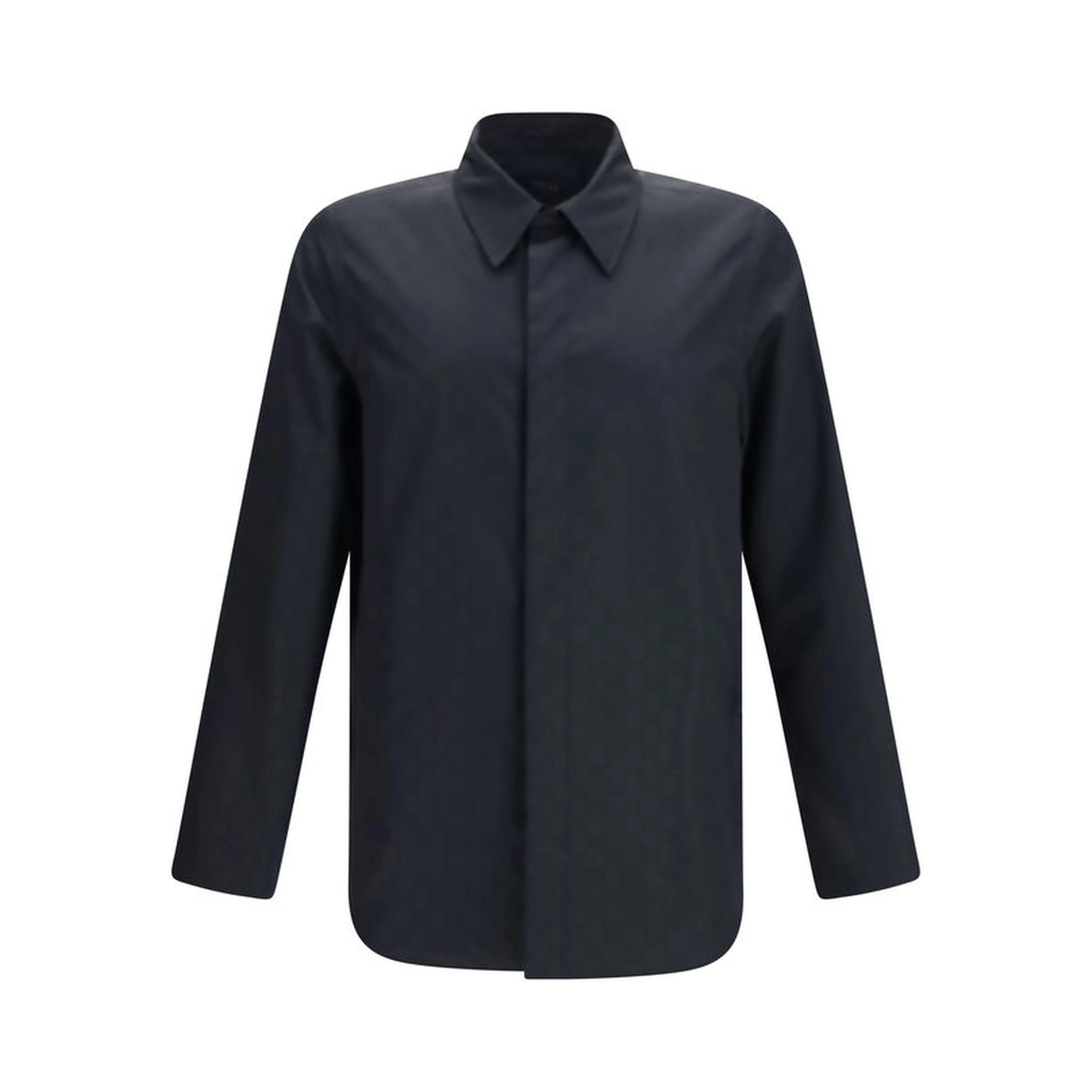 Black Polyamide Full-Length Jacket