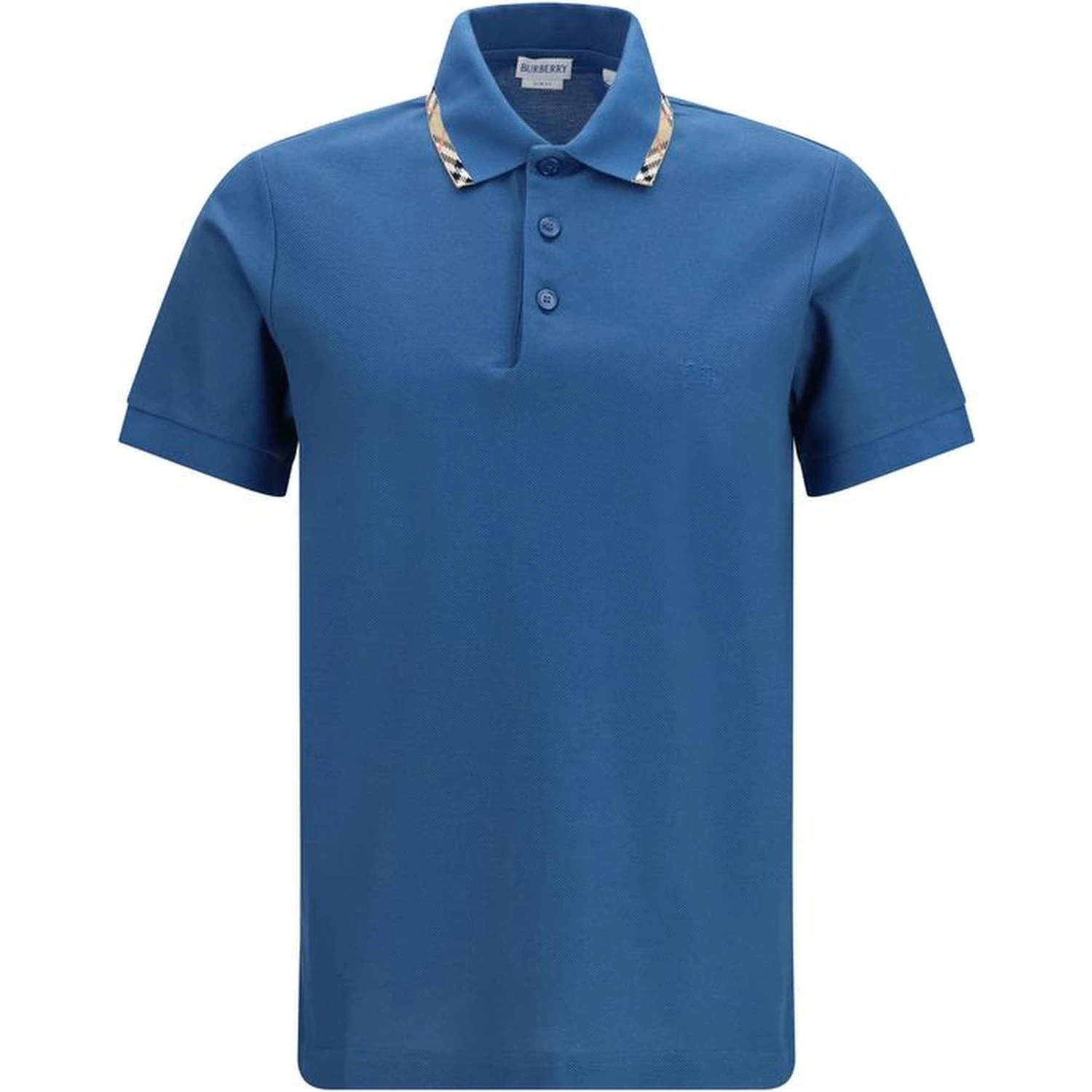 Blue Cotton Polo Shirt