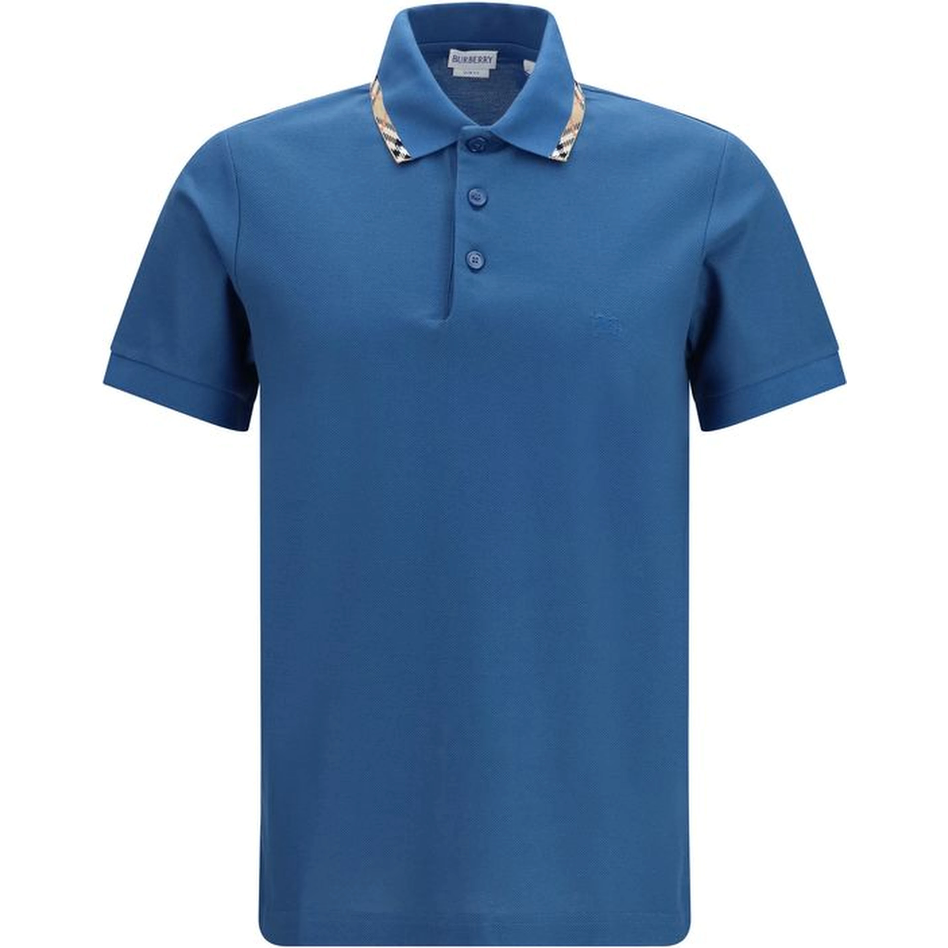 Blue Cotton Polo Shirt
