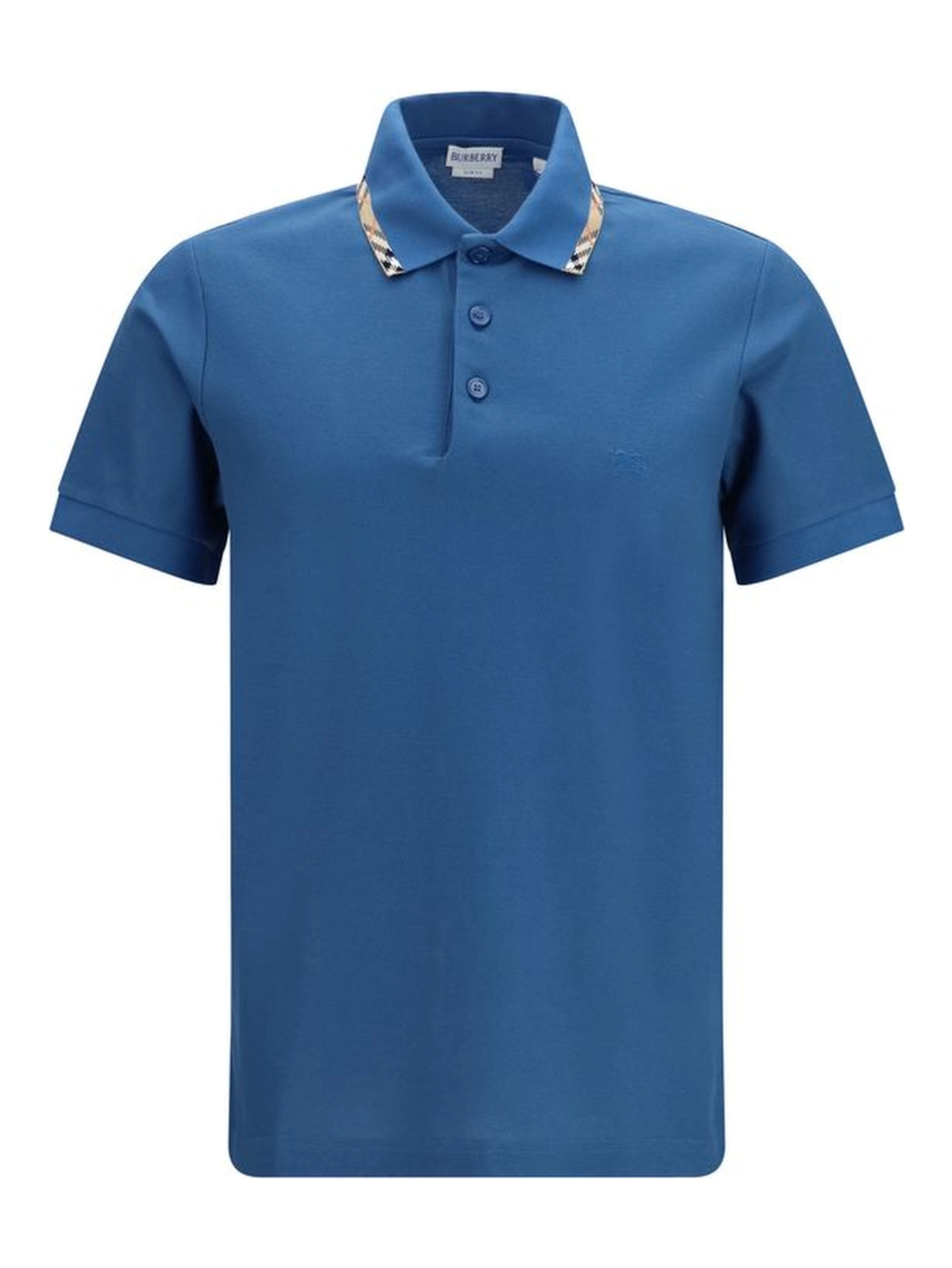 Blue Cotton Polo Shirt