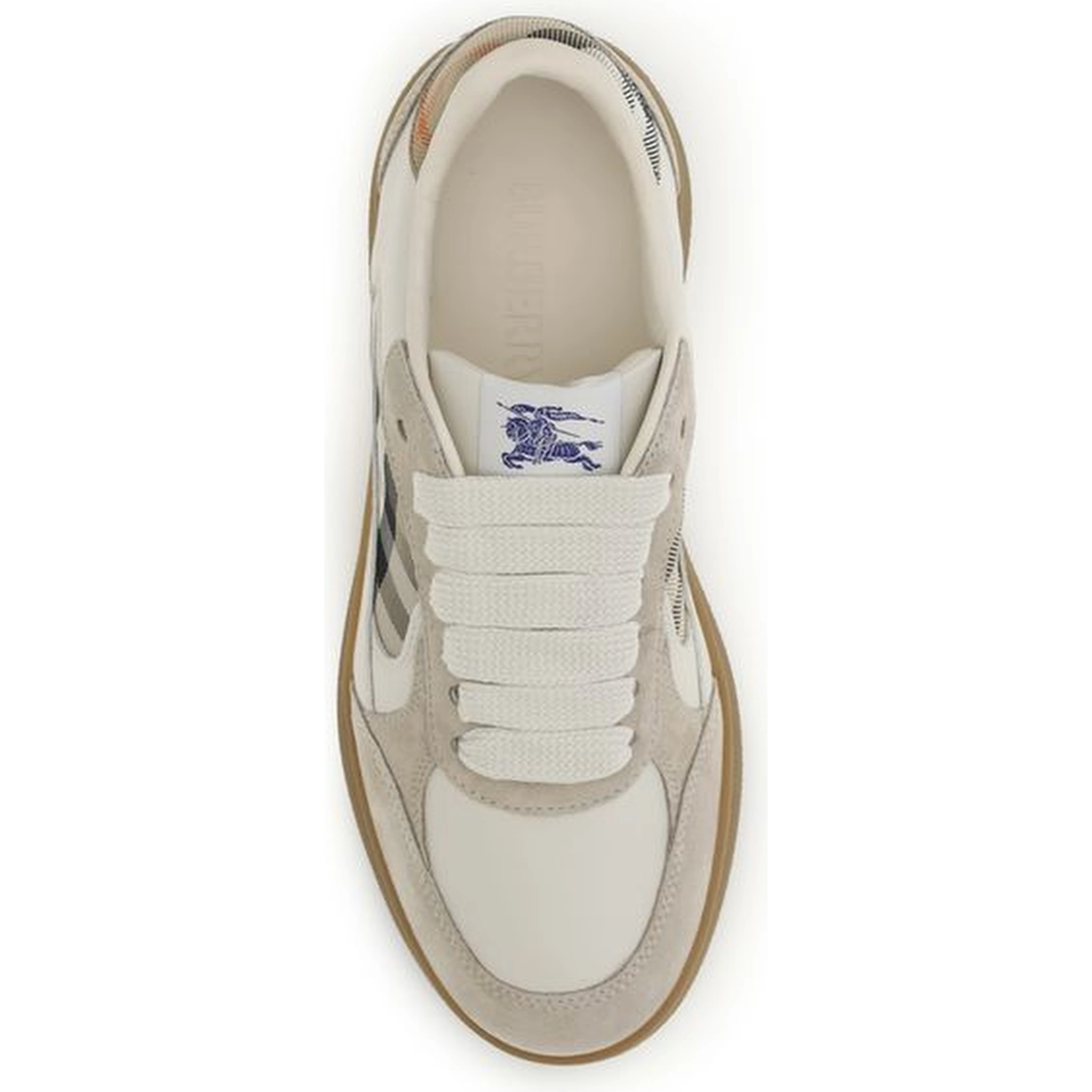 Beige Calf Leather Bos Taurus Sneakers