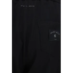 Black Polyester Casual Pants