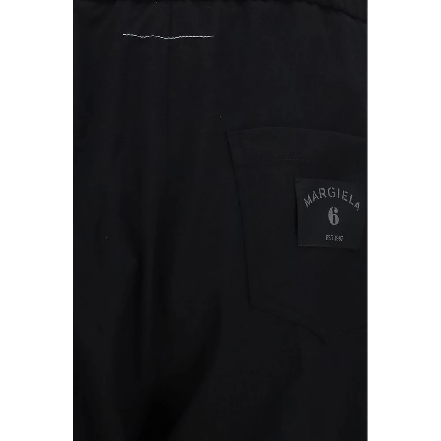 Black Polyester Casual Pants
