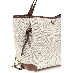 Beige Cotton Shoulder Bag
