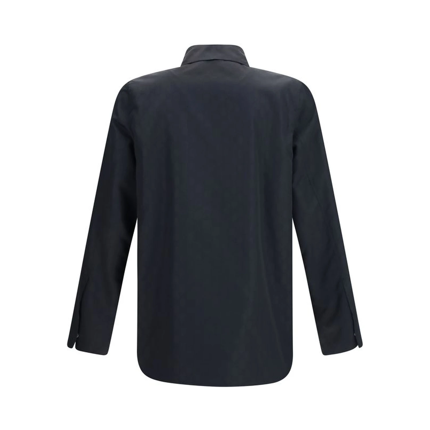 Black Polyamide Full-Length Jacket