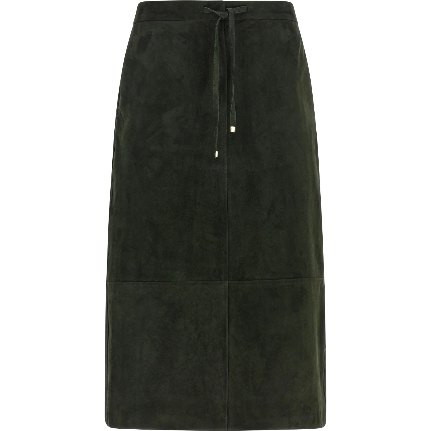 Bicolor Lamb Leather Midi Skirt