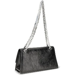 Black Suede Leather Shoulder Bag