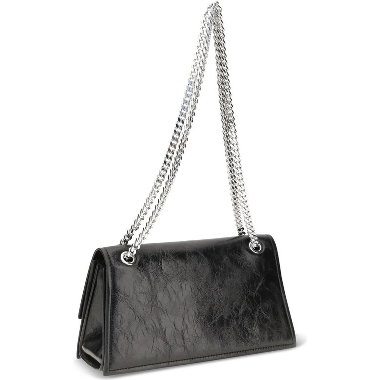 Black Suede Leather Shoulder Bag