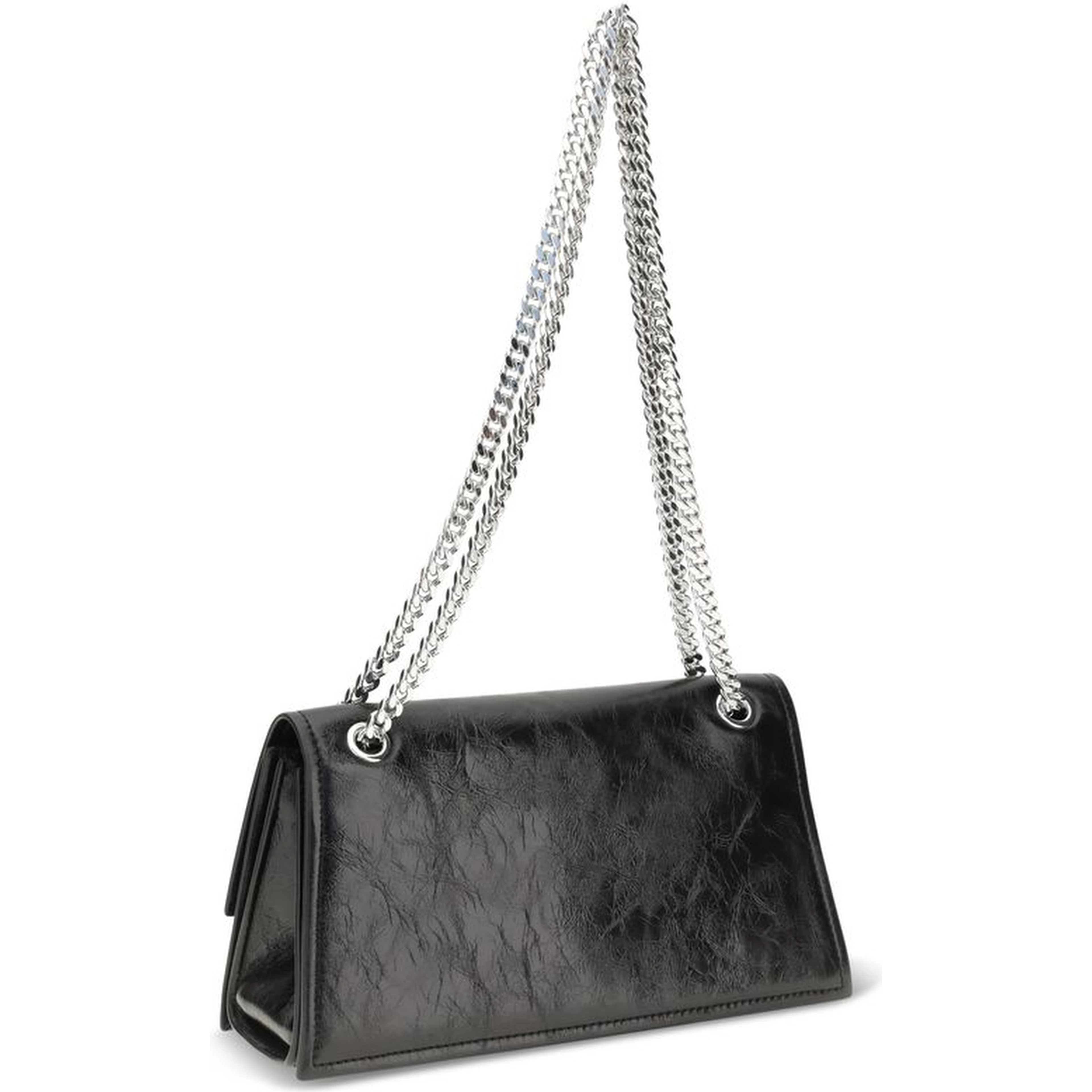 Black Suede Leather Shoulder Bag