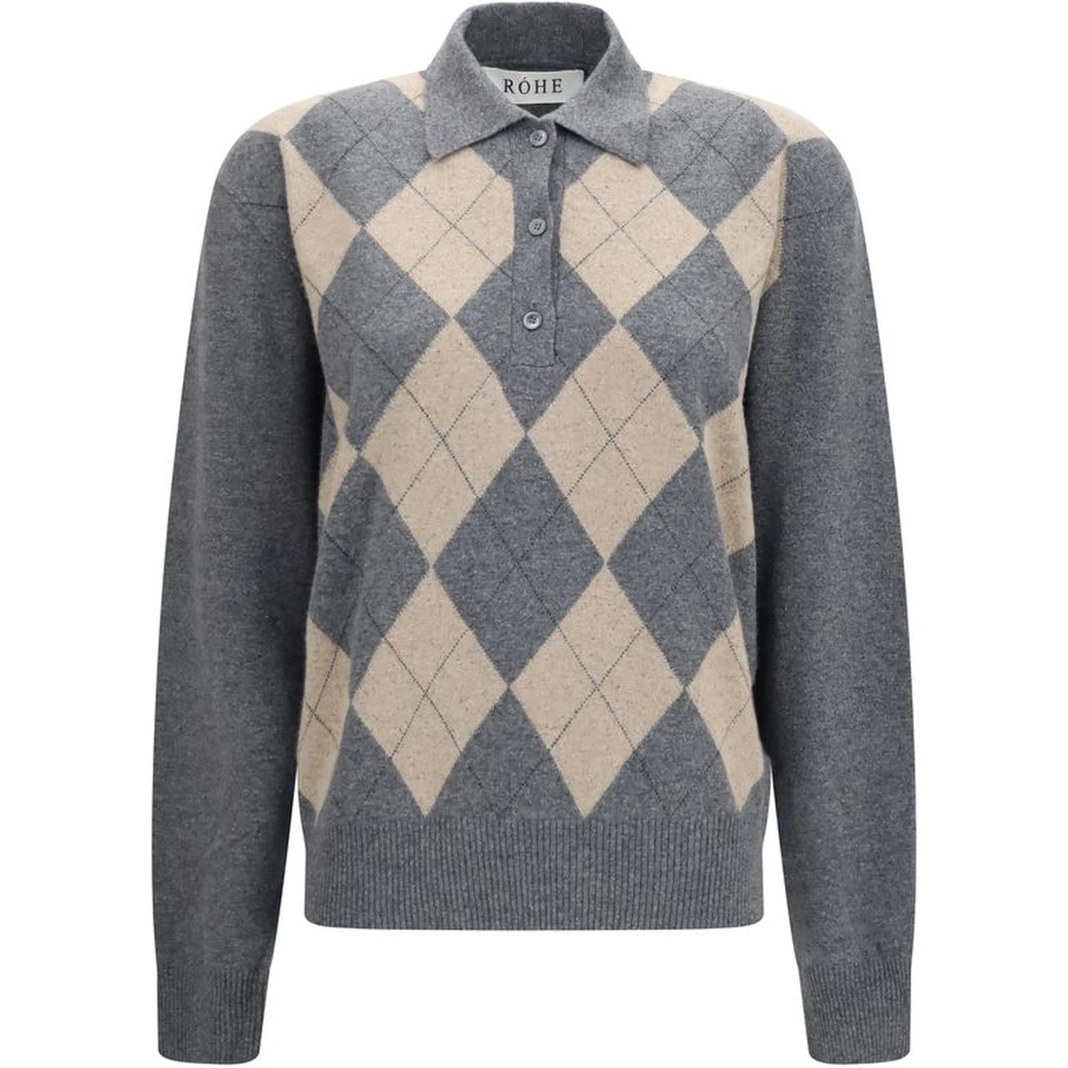 Gray Polyamide Polo Shirt