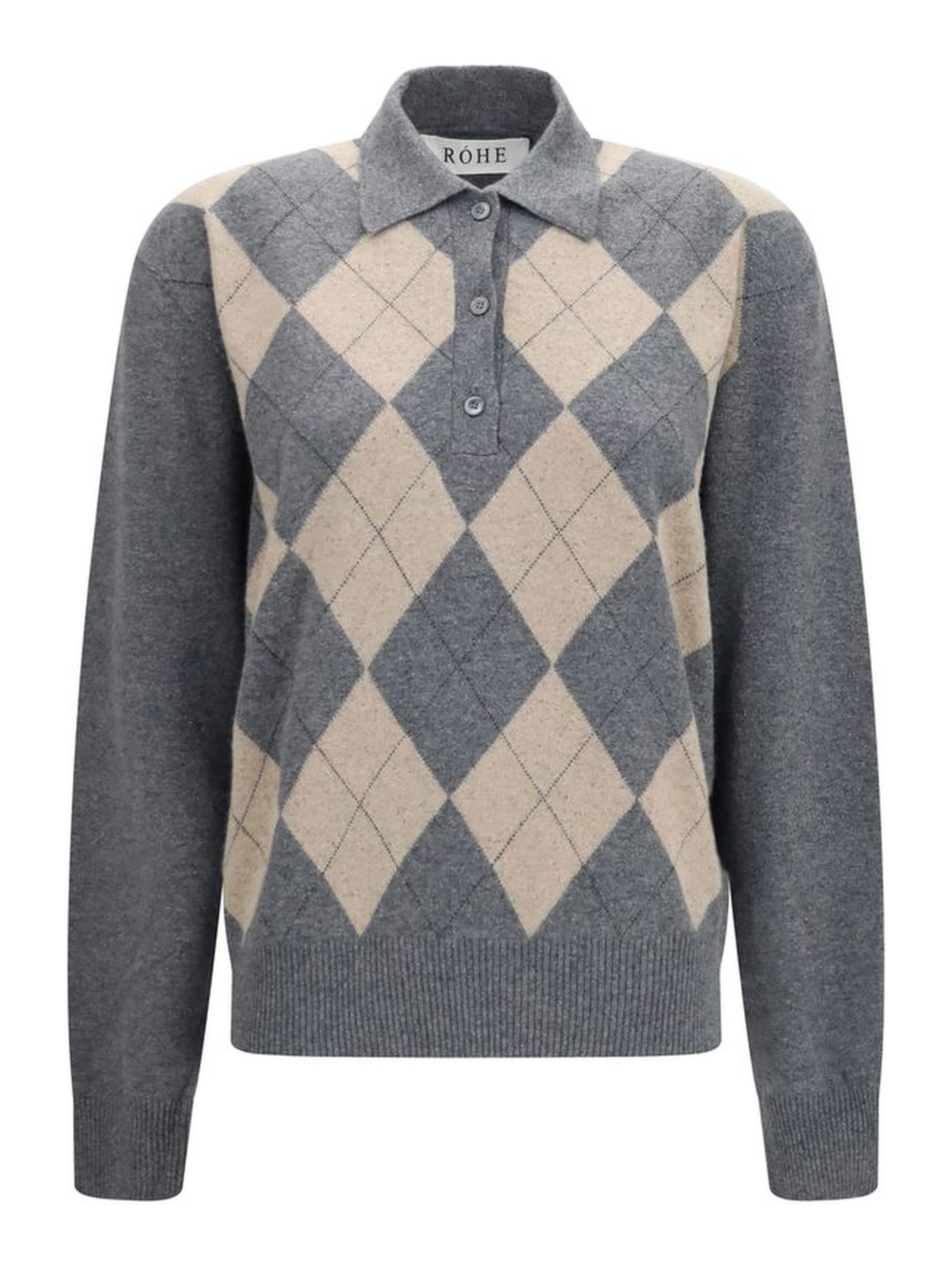 Gray Polyamide Polo Shirt
