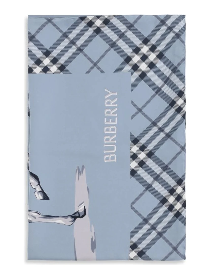 Blue Silk Scarf