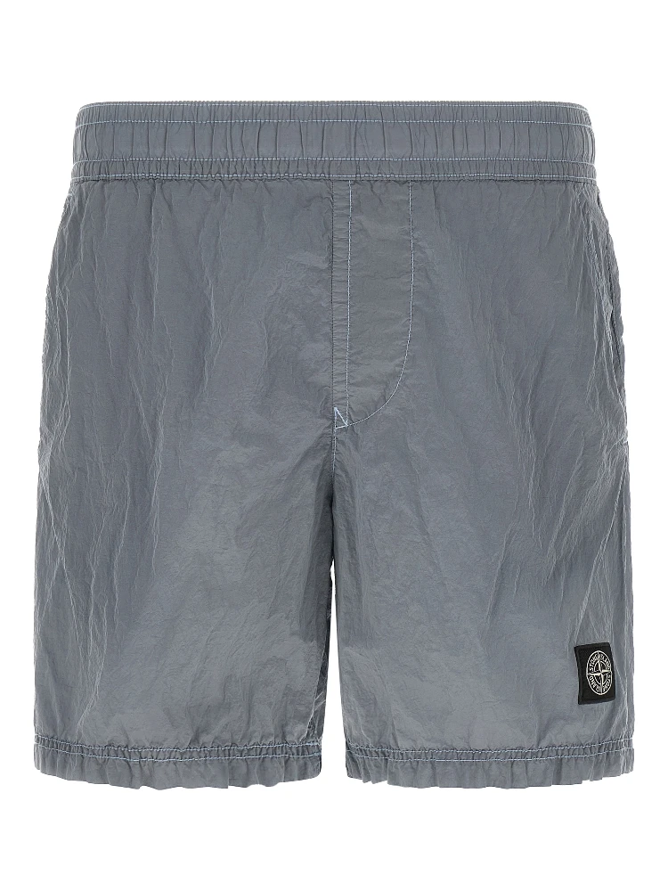 Gray Polyamide Swim Shorts