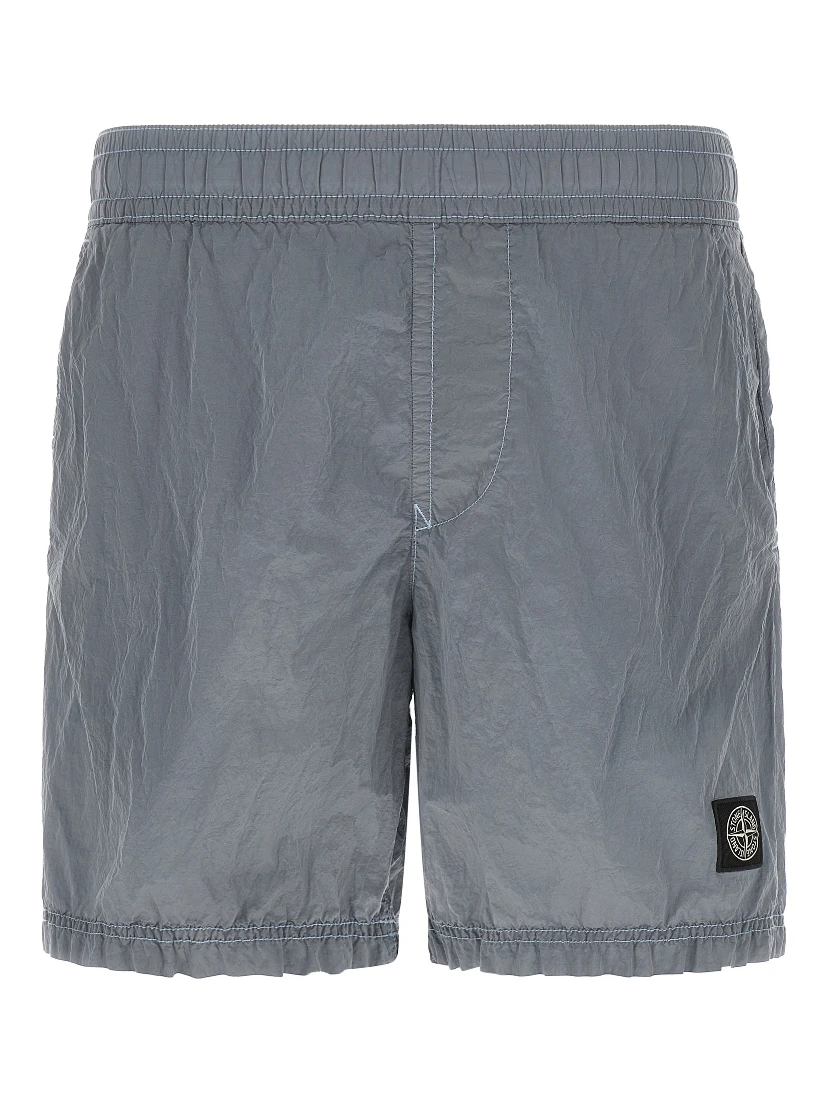 Gray Polyamide Swim Shorts