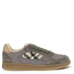 Gray Calf Leather Bos Taurus Low Top Sneakers