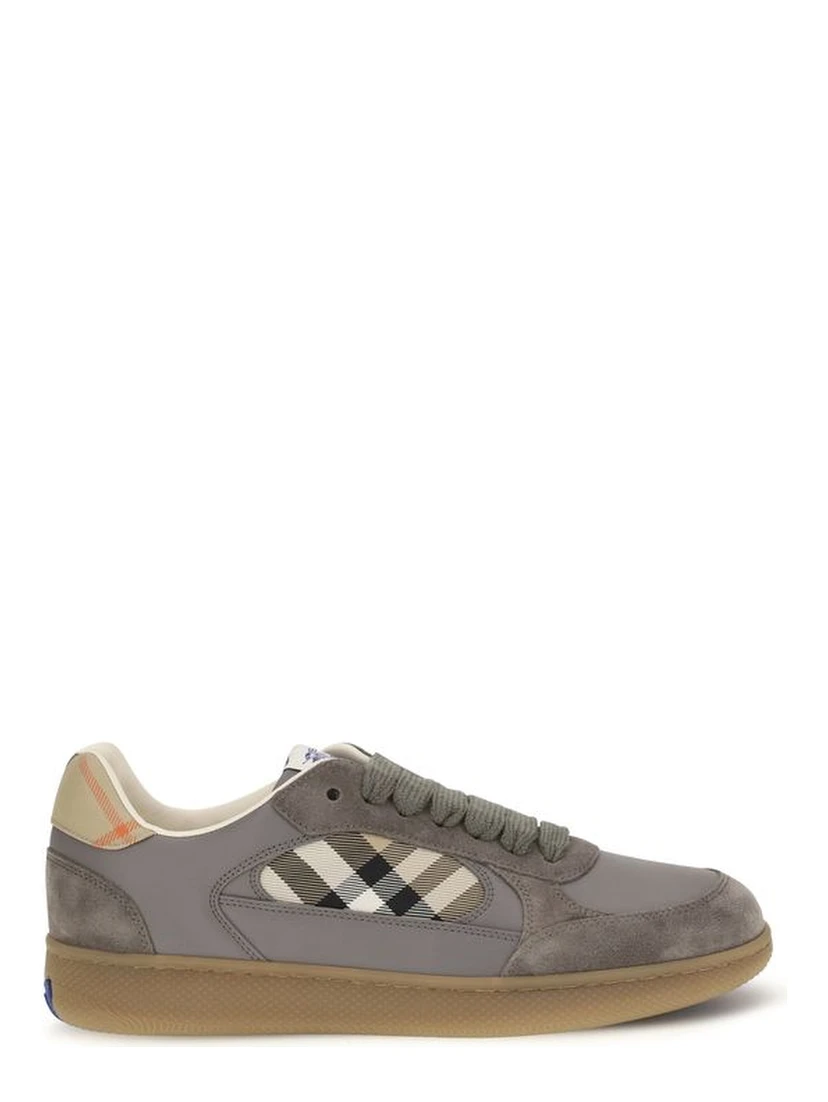 Gray Calf Leather Bos Taurus Low Top Sneakers