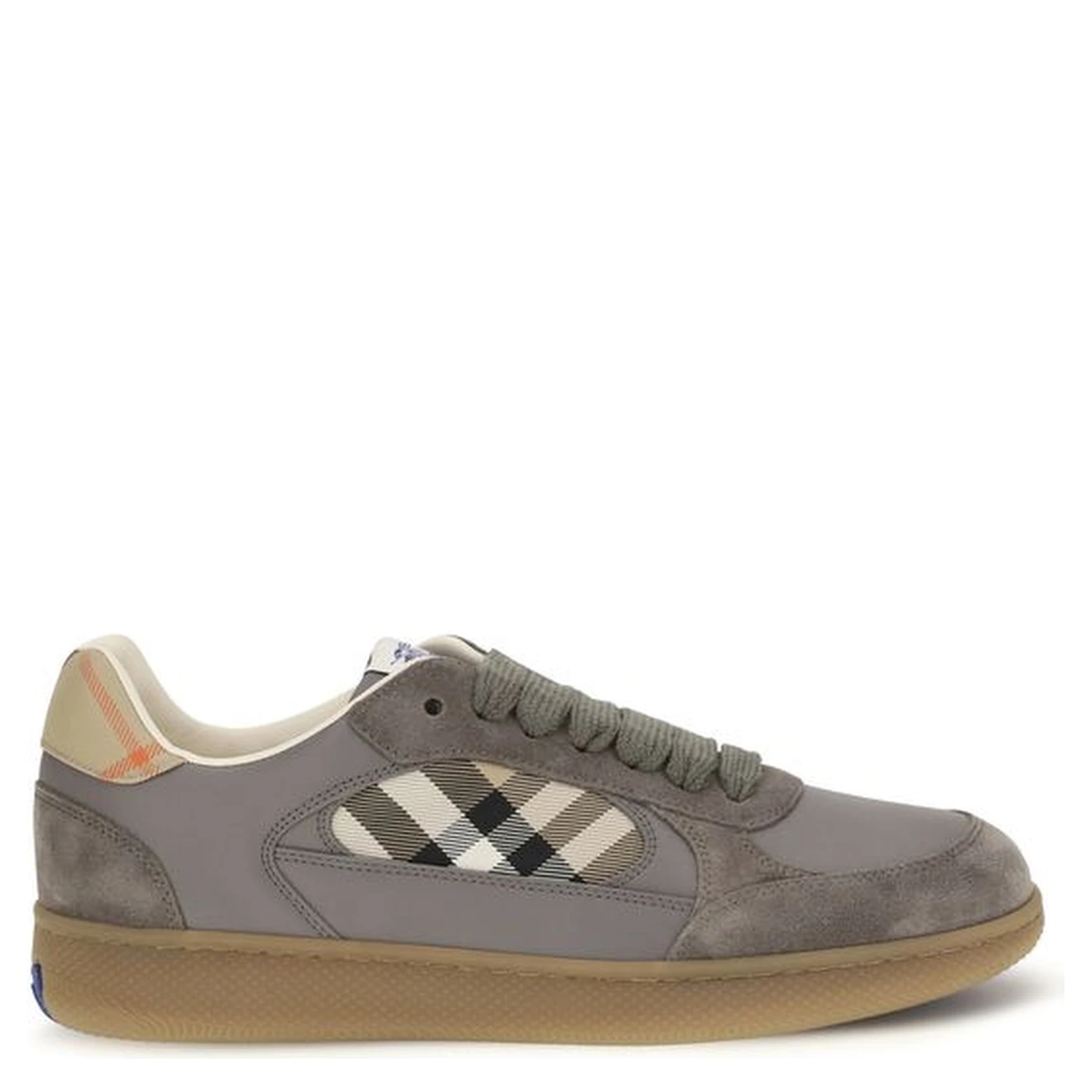 Gray Calf Leather Bos Taurus Low Top Sneakers