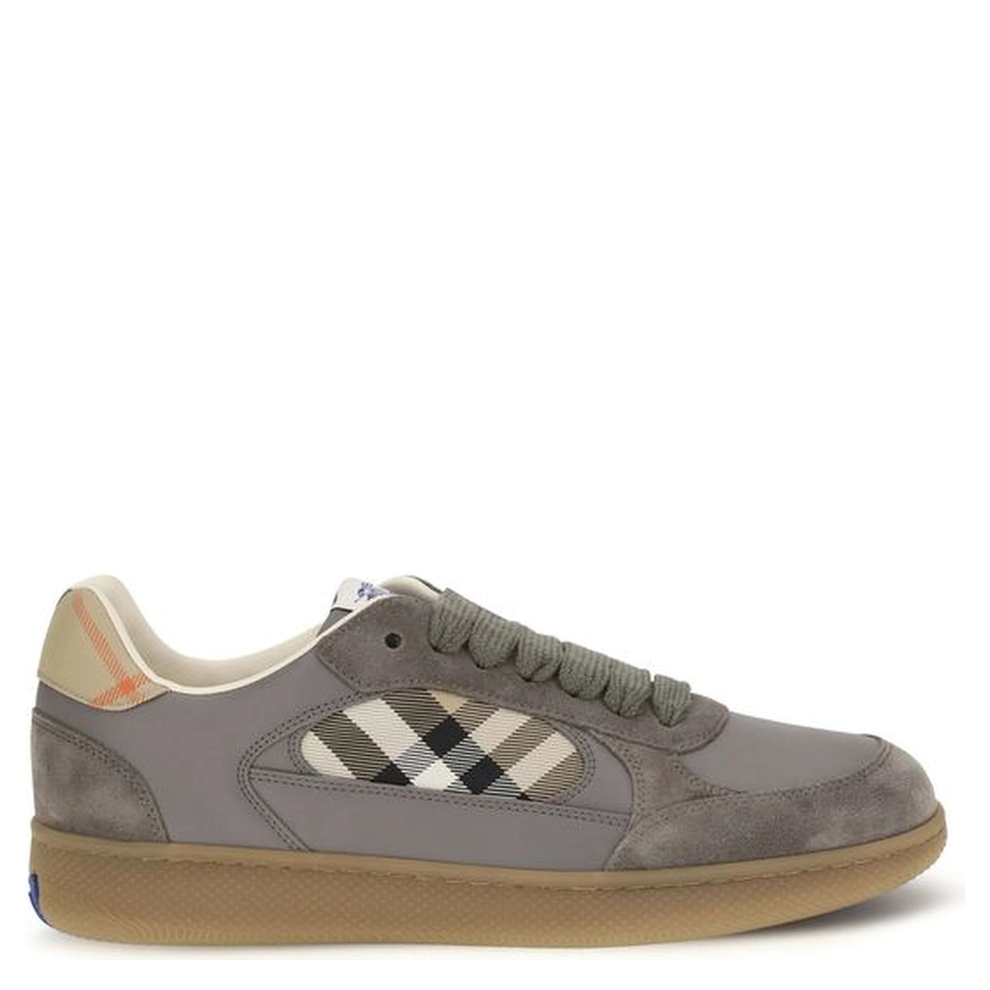 Gray Calf Leather Bos Taurus Low Top Sneakers