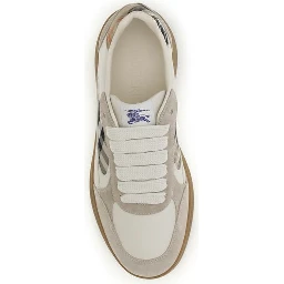 Beige Calf Leather Bos Taurus Low Top Sneakers