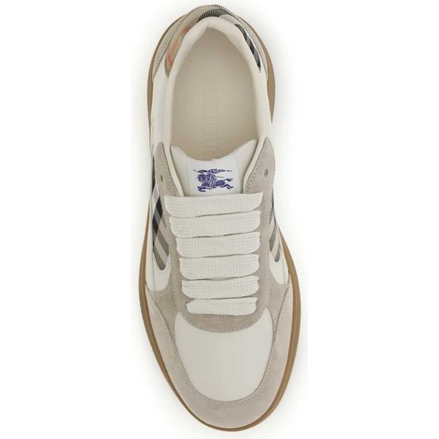 Beige Calf Leather Bos Taurus Low Top Sneakers