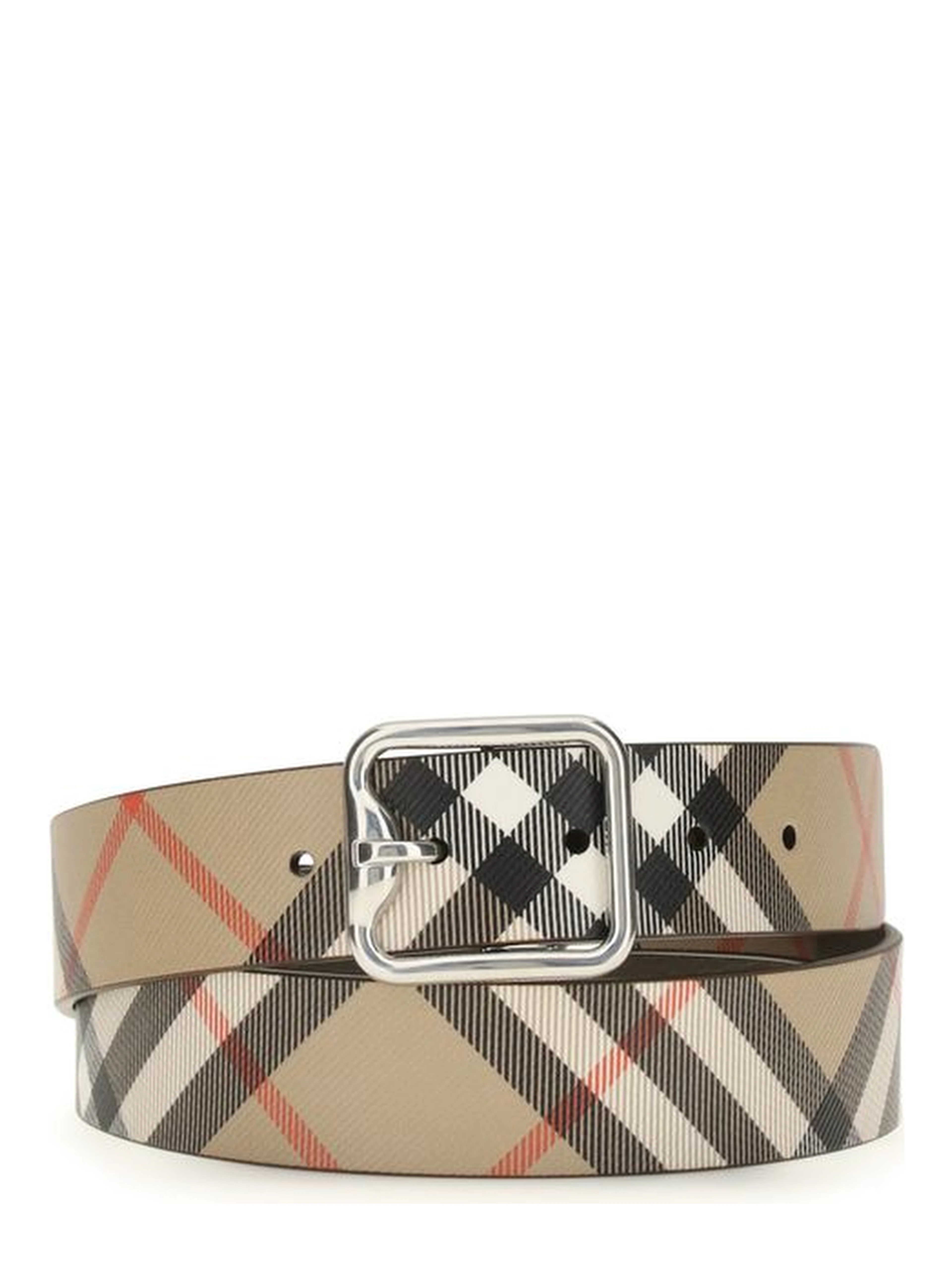 Beige Calf Leather Bos Taurus Regular Belt