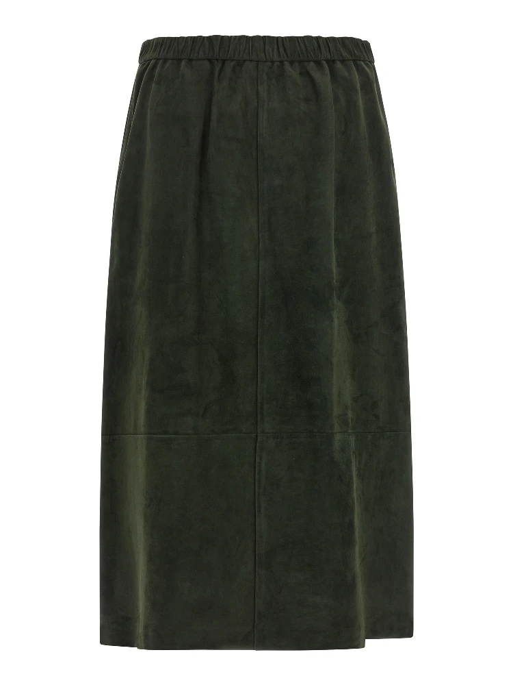 Bicolor Lamb Leather Midi Skirt alternative