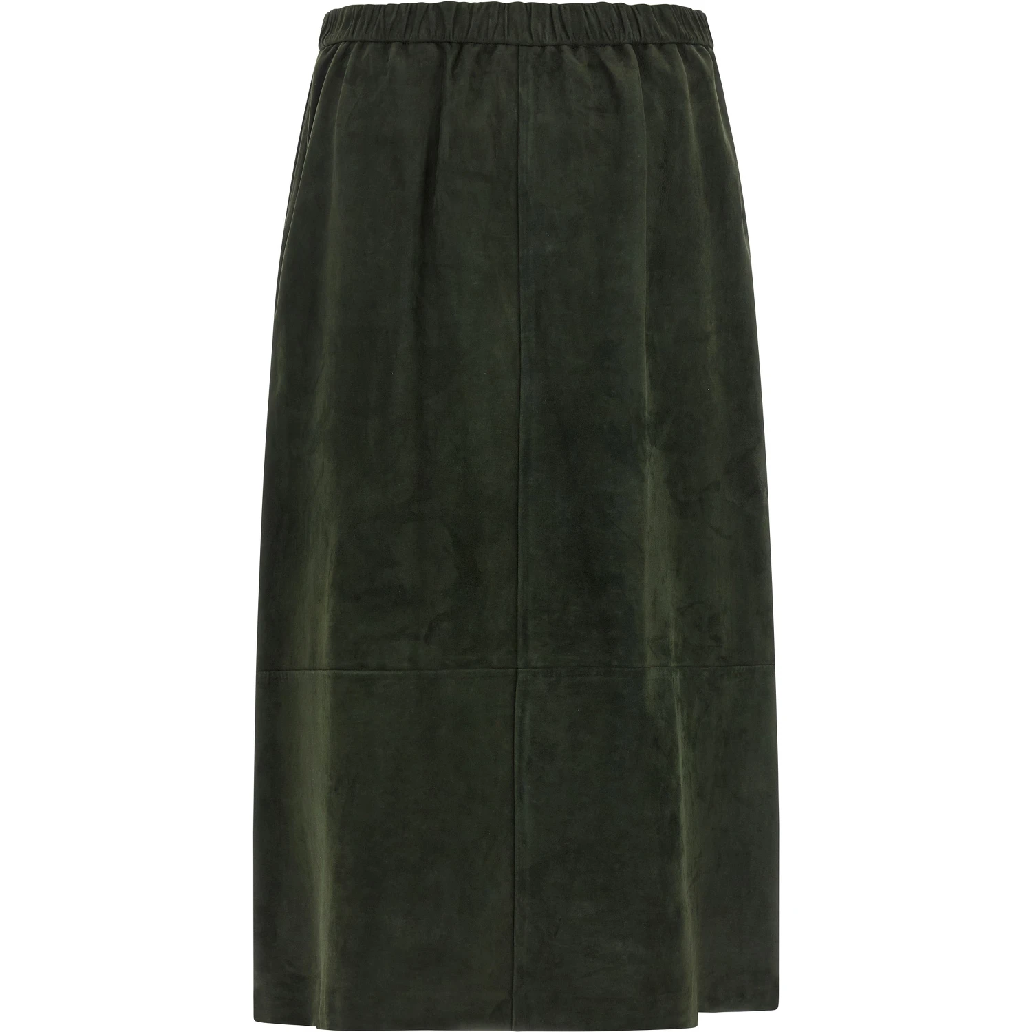 Bicolor Lamb Leather Midi Skirt