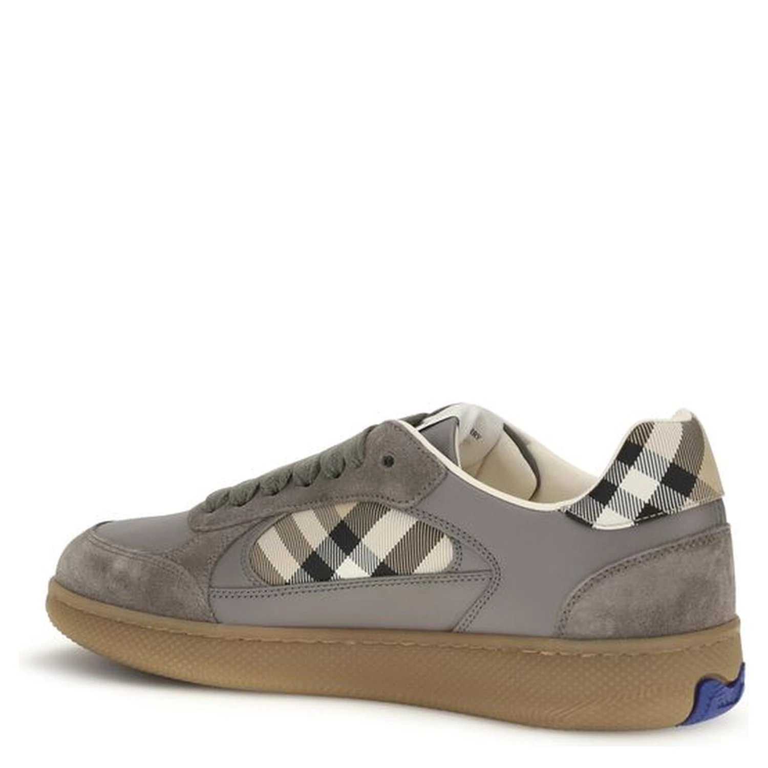 Gray Calf Leather Bos Taurus Low Top Sneakers
