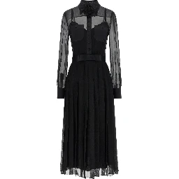 Black Silk Midi Dress