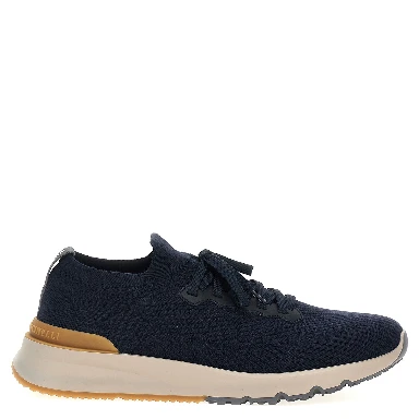 Blue Wool Athletic Sneakers