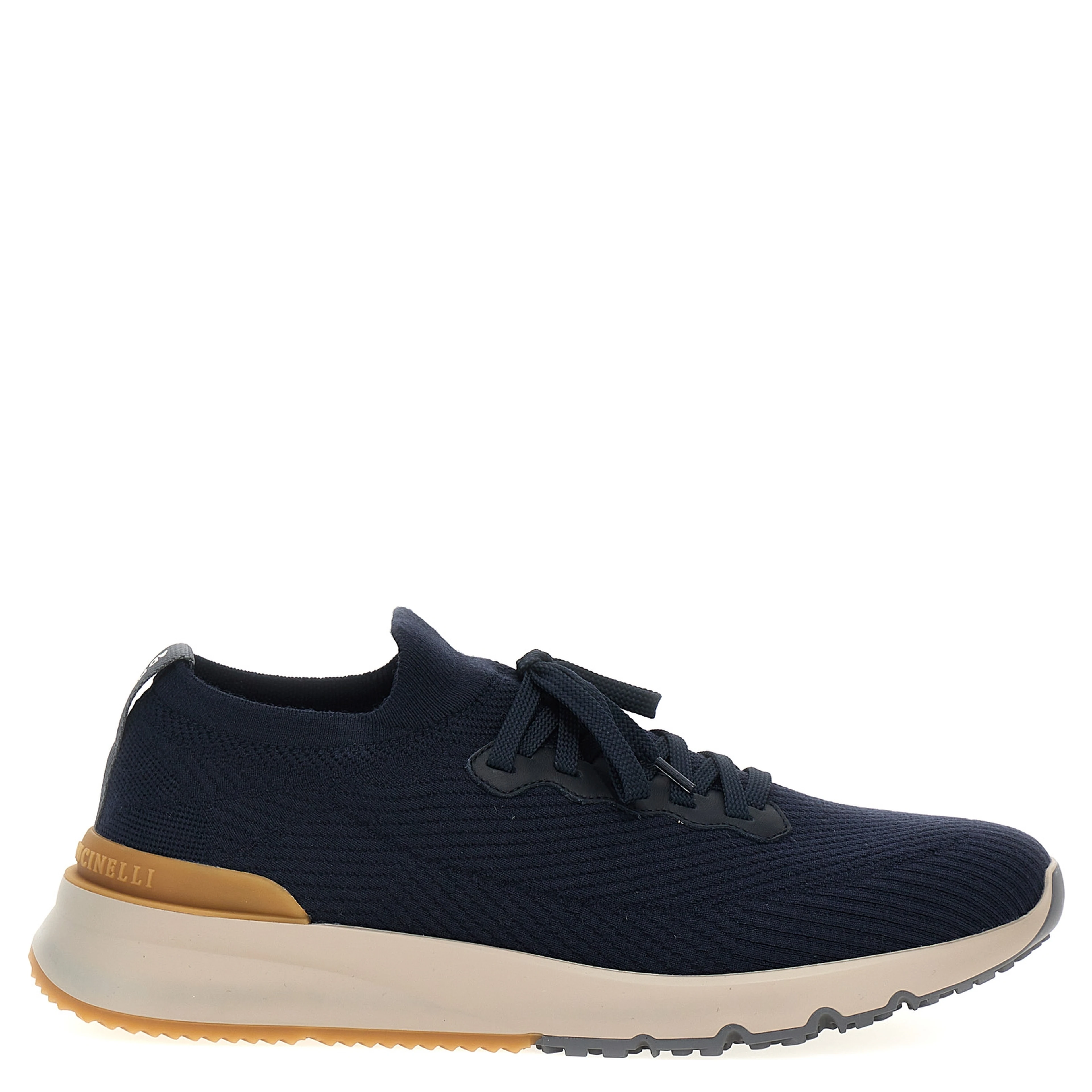 Blue Wool Athletic Sneakers