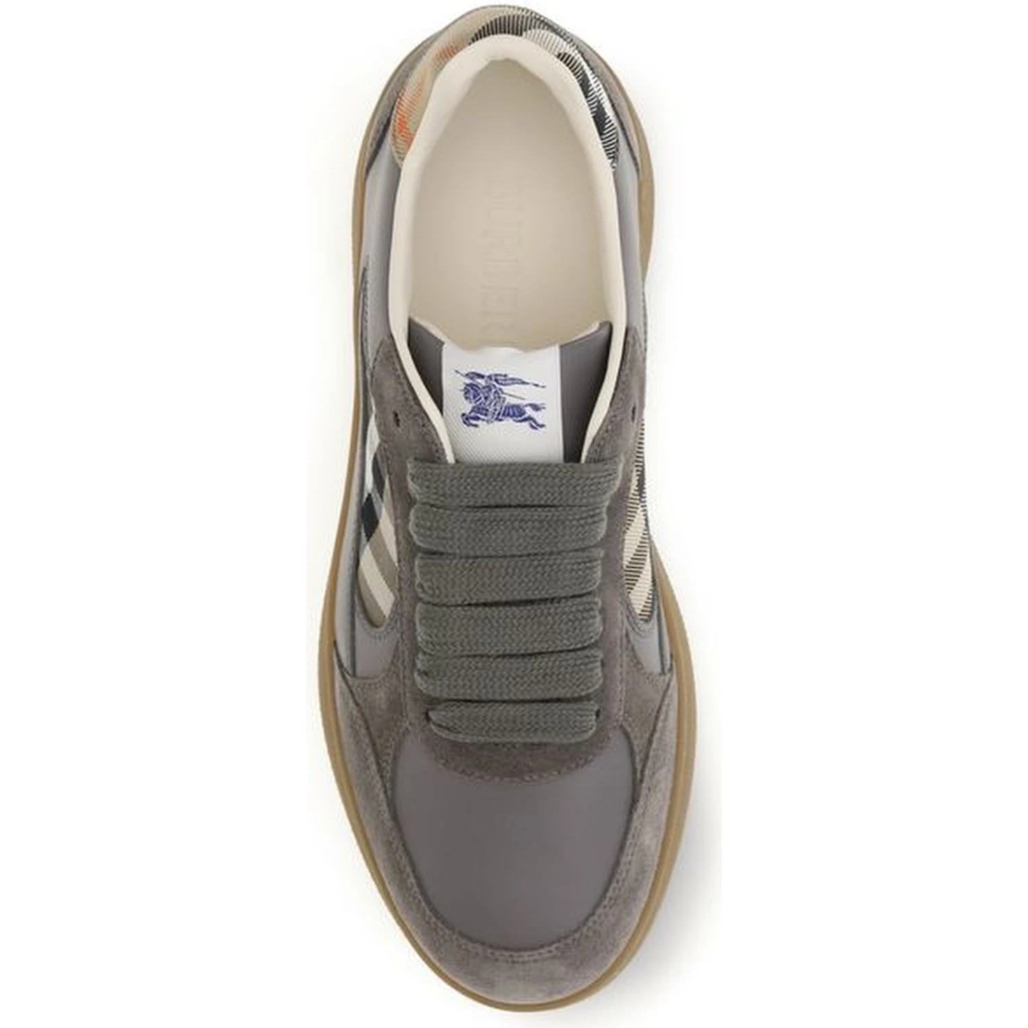 Gray Calf Leather Bos Taurus Low Top Sneakers