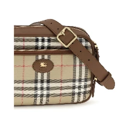 Beige Cotton Shoulder Bag