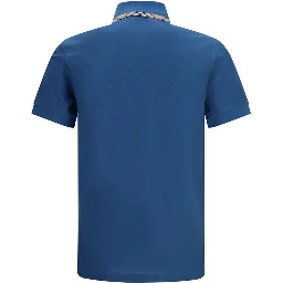 Blue Cotton Polo Shirt