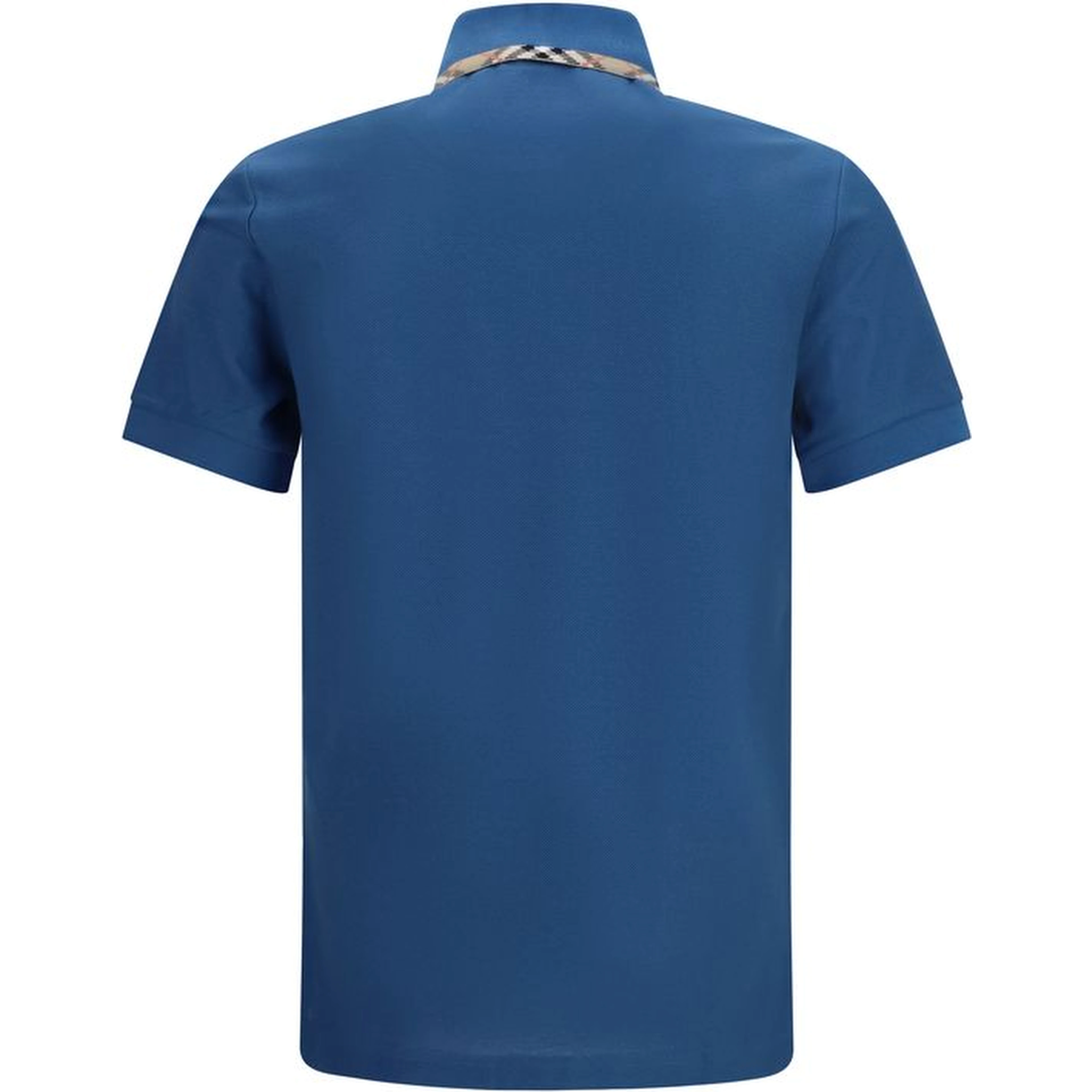 Blue Cotton Polo Shirt