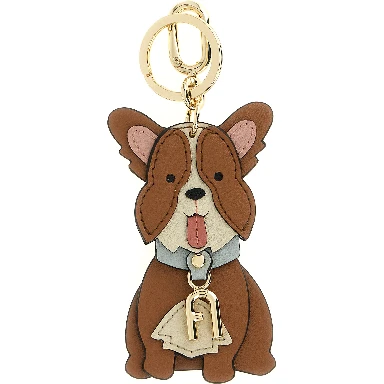 Brown Leather Keychain