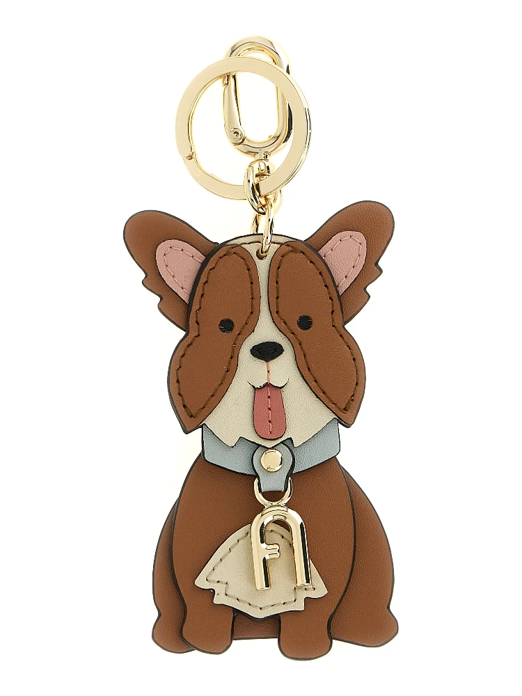 Brown Leather Keychain